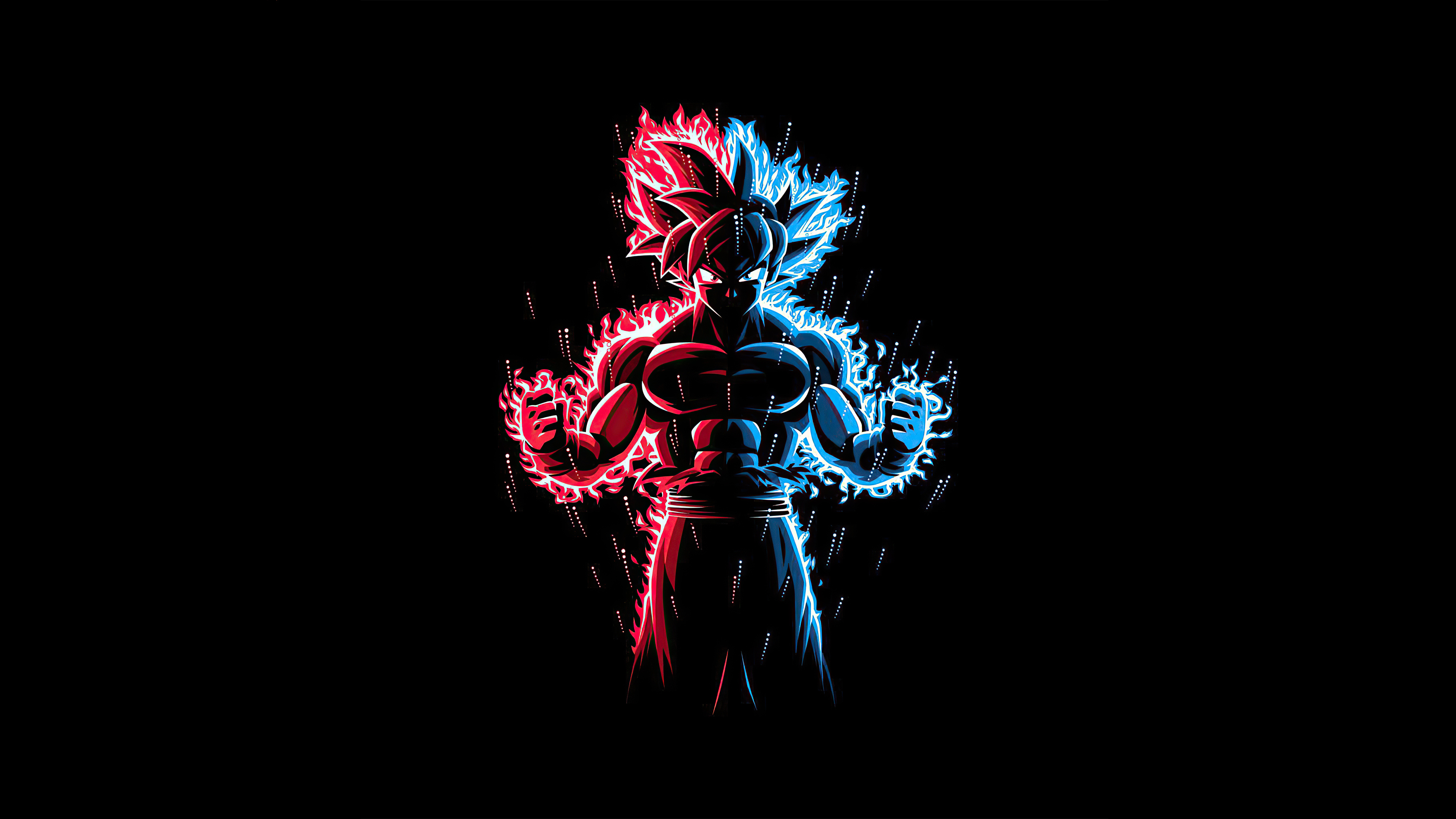 God Red Blue Goku Dragon Ball Z