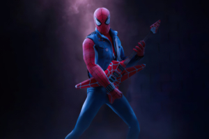 spider man playing guitar 1596915501 300x200 - Spider Man Playing Guitar -
