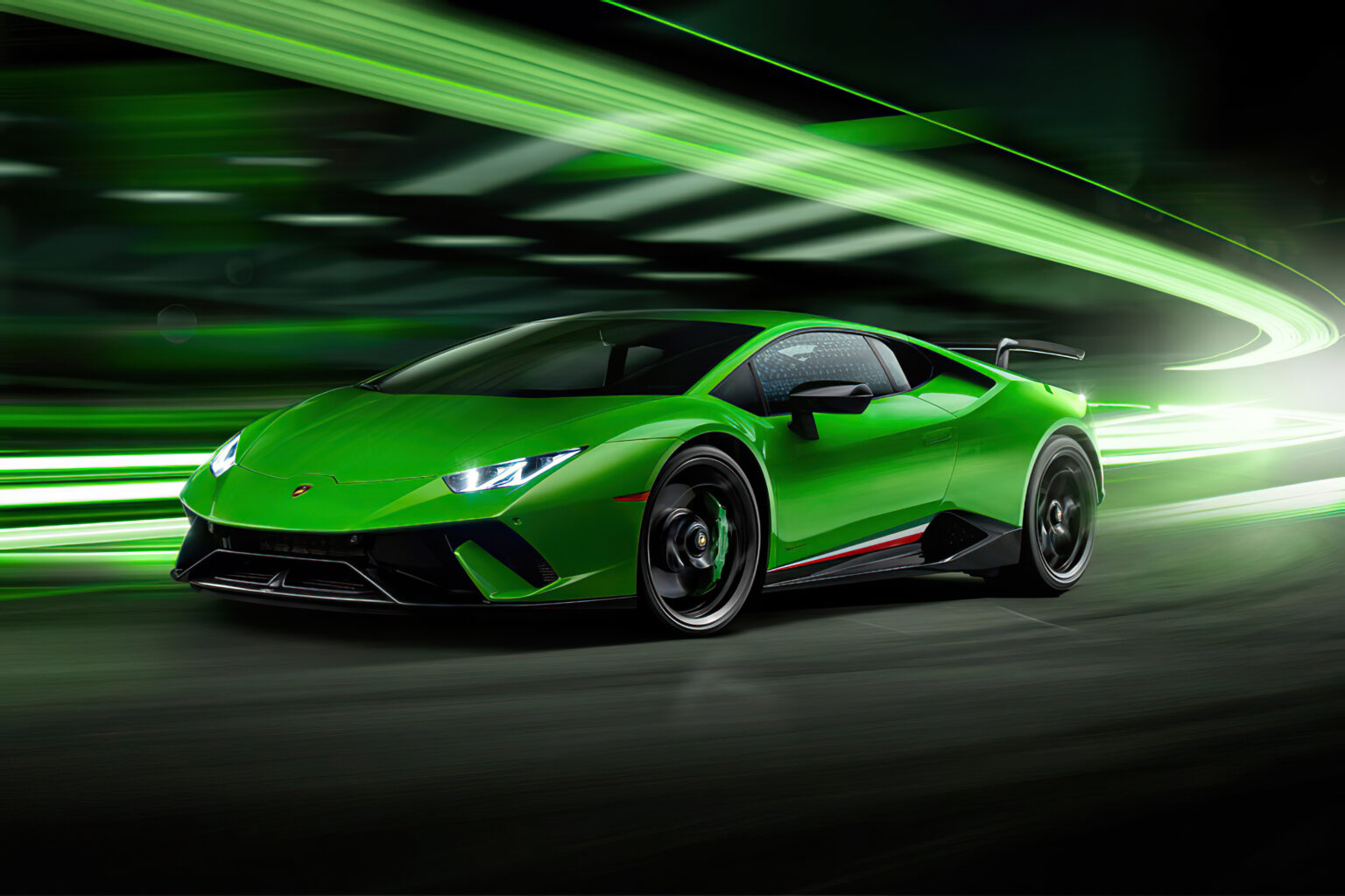2020 Green Lamborghini Huracan Performante 4k
