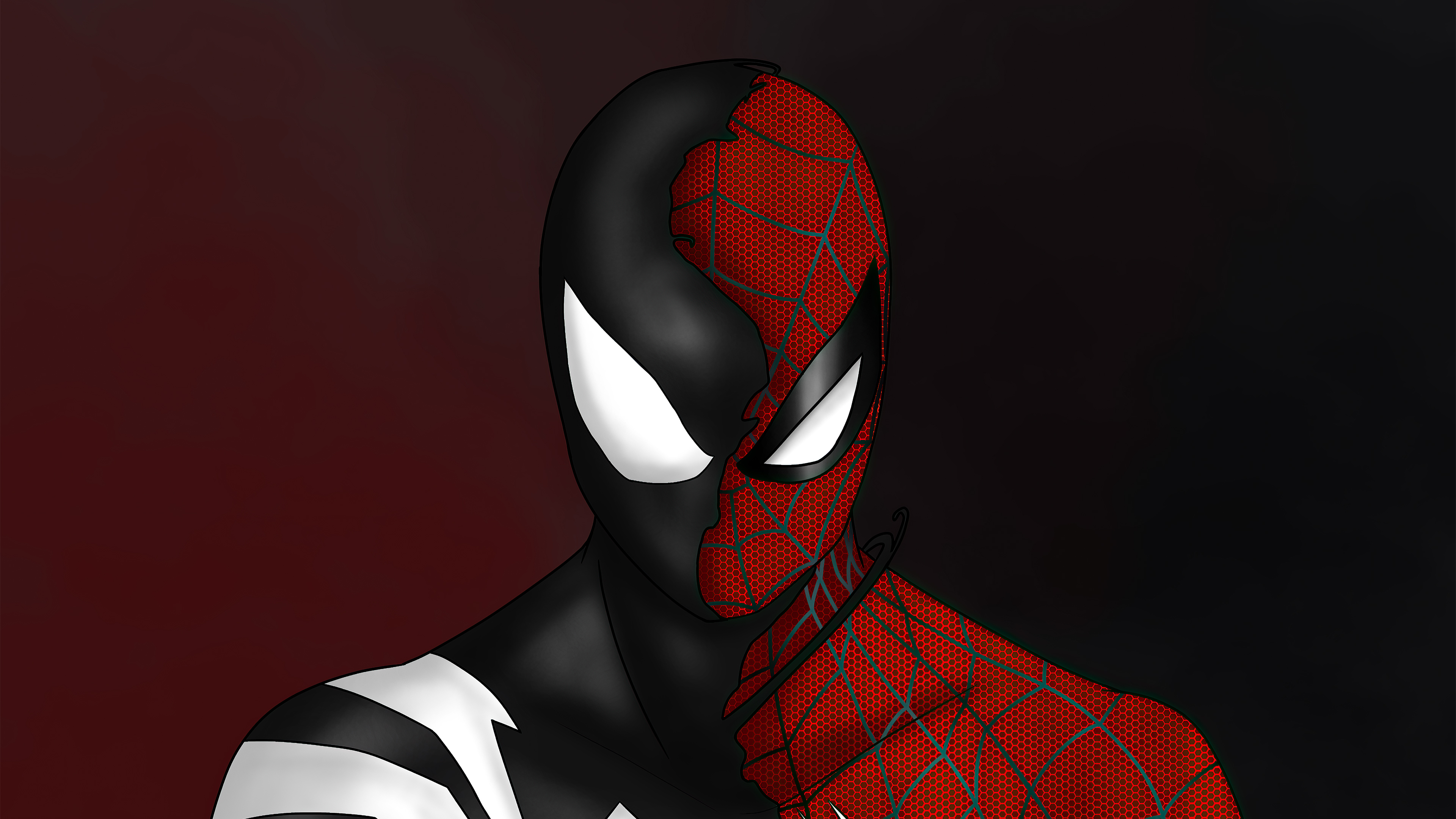 spider man custom symbiote red suit split 4k 1602452348 - Spider Man Custom Symbiote Red Suit Split 4k - Spider Man Custom Symbiote Red Suit Split 4k wallpapers