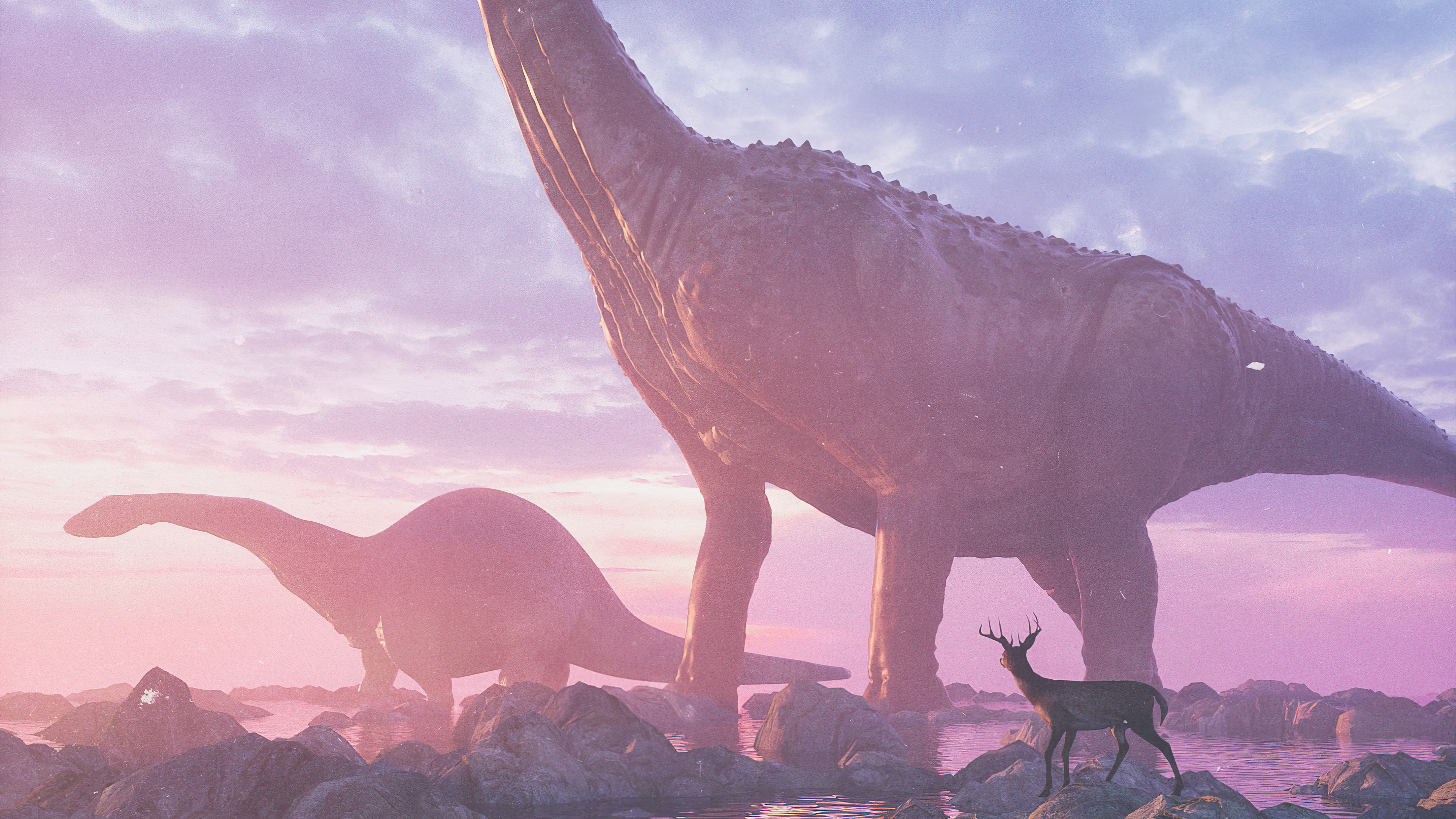 Wallpaper 4k Life Before Dinosaur Reindeer 4k Wallpaper