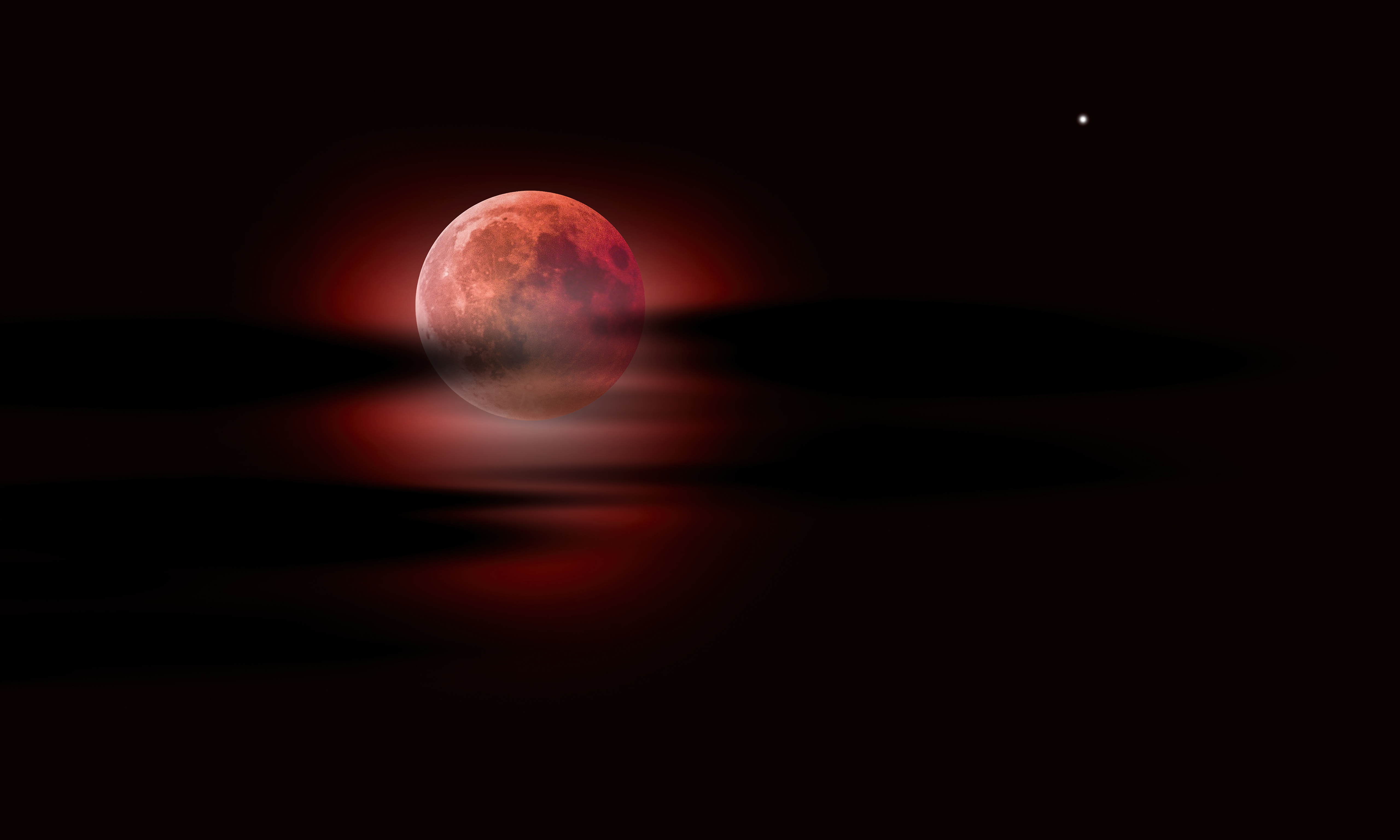HD wallpaper red moon black blood moon nature astrophotography  outdoors  Wallpaper Flare