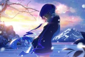 girl smile winter anime art 4k 1660350018