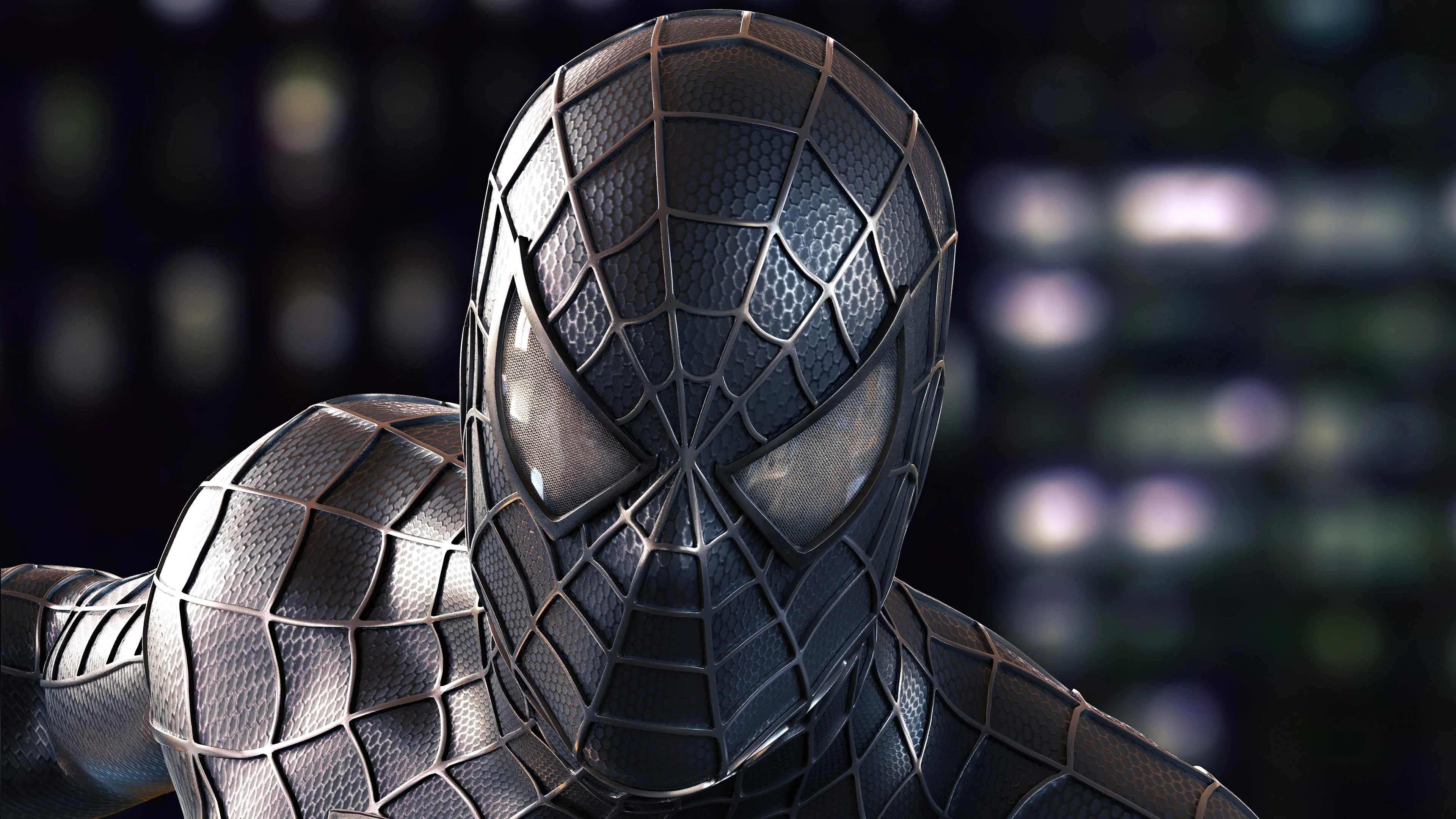 spider man black symbiote suit 4k 1660491877