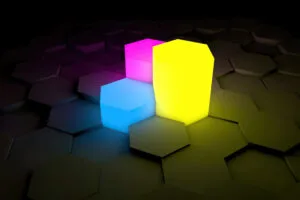 neon glowing cubes 4k 1669593296