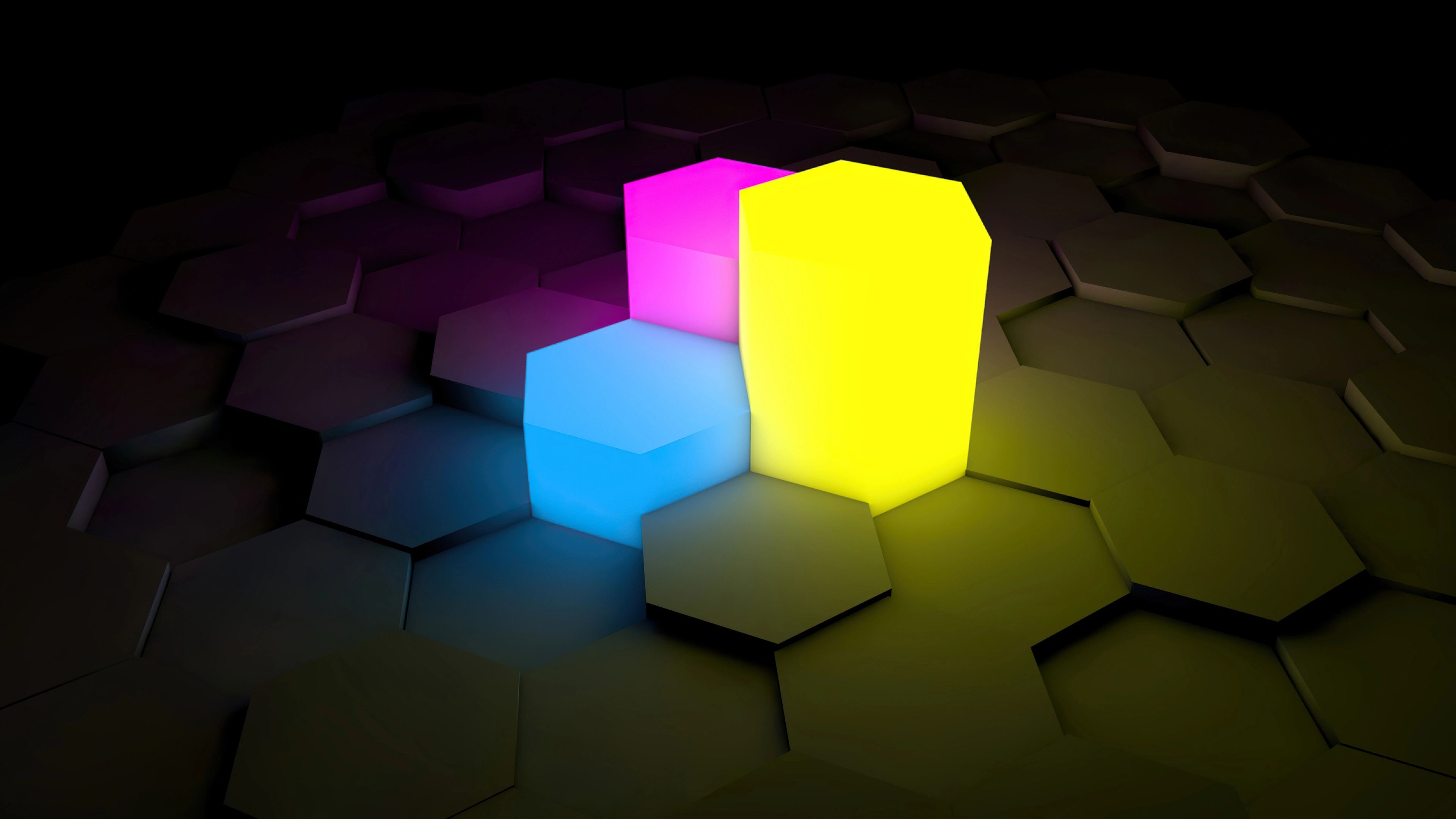 neon glowing cubes 4k 1669593296