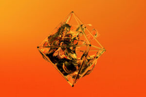 orange polygon glass justin maller 4k 1669770373