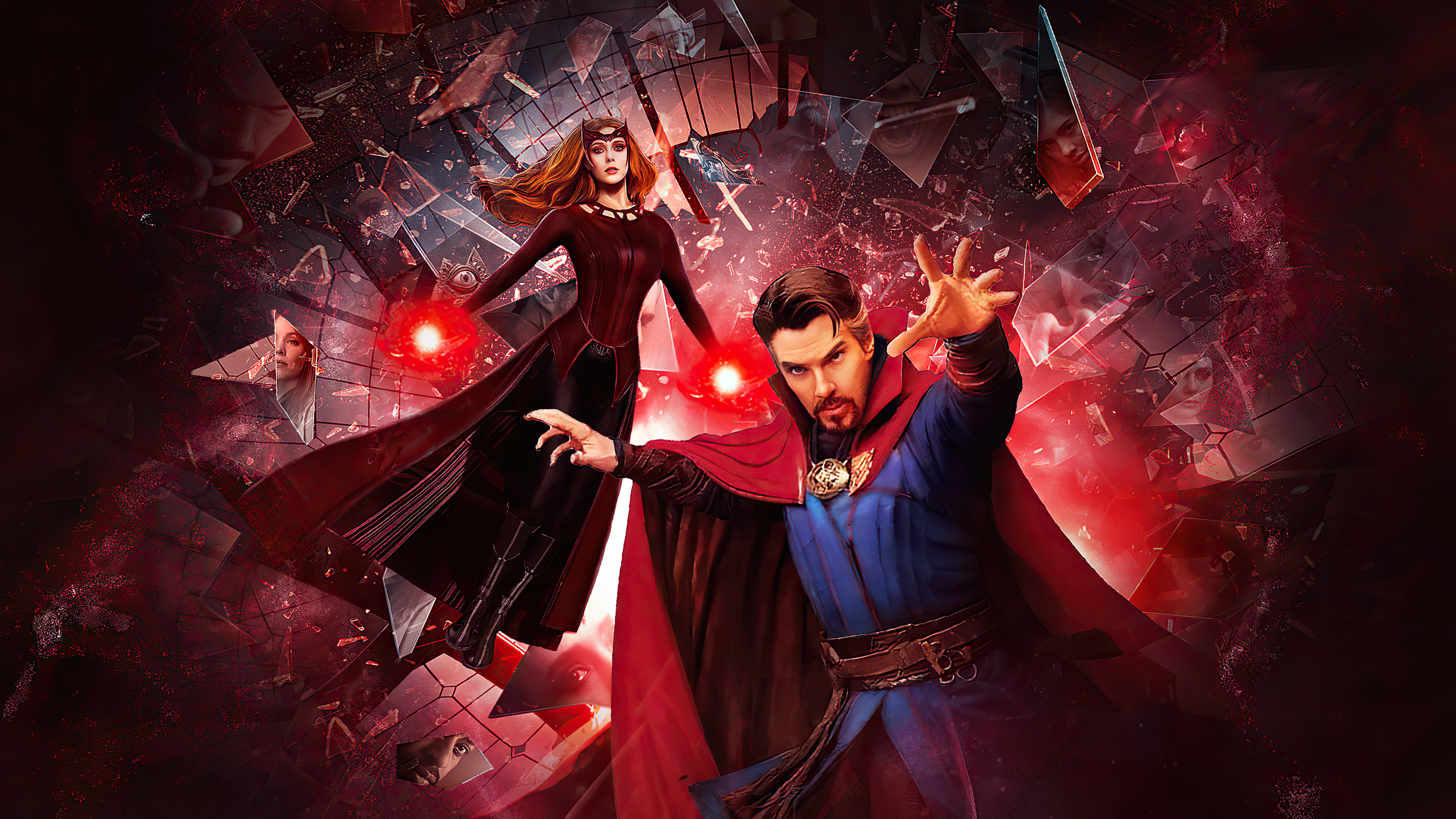 Wallpaper elizabeth olsen scarlet witch doctor strange 2 2022 movie  desktop wallpaper hd image picture background 5d059a  wallpapersmug