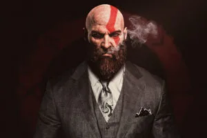 kratos god of war in suit 4k 1683824959