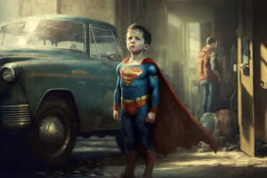 james gunns as child superman 4k 1690559412
