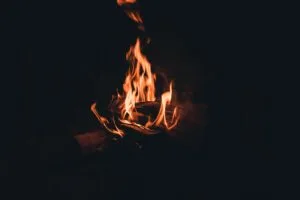 bonfire fire flame firewood night darkness dark 4k 1691839436
