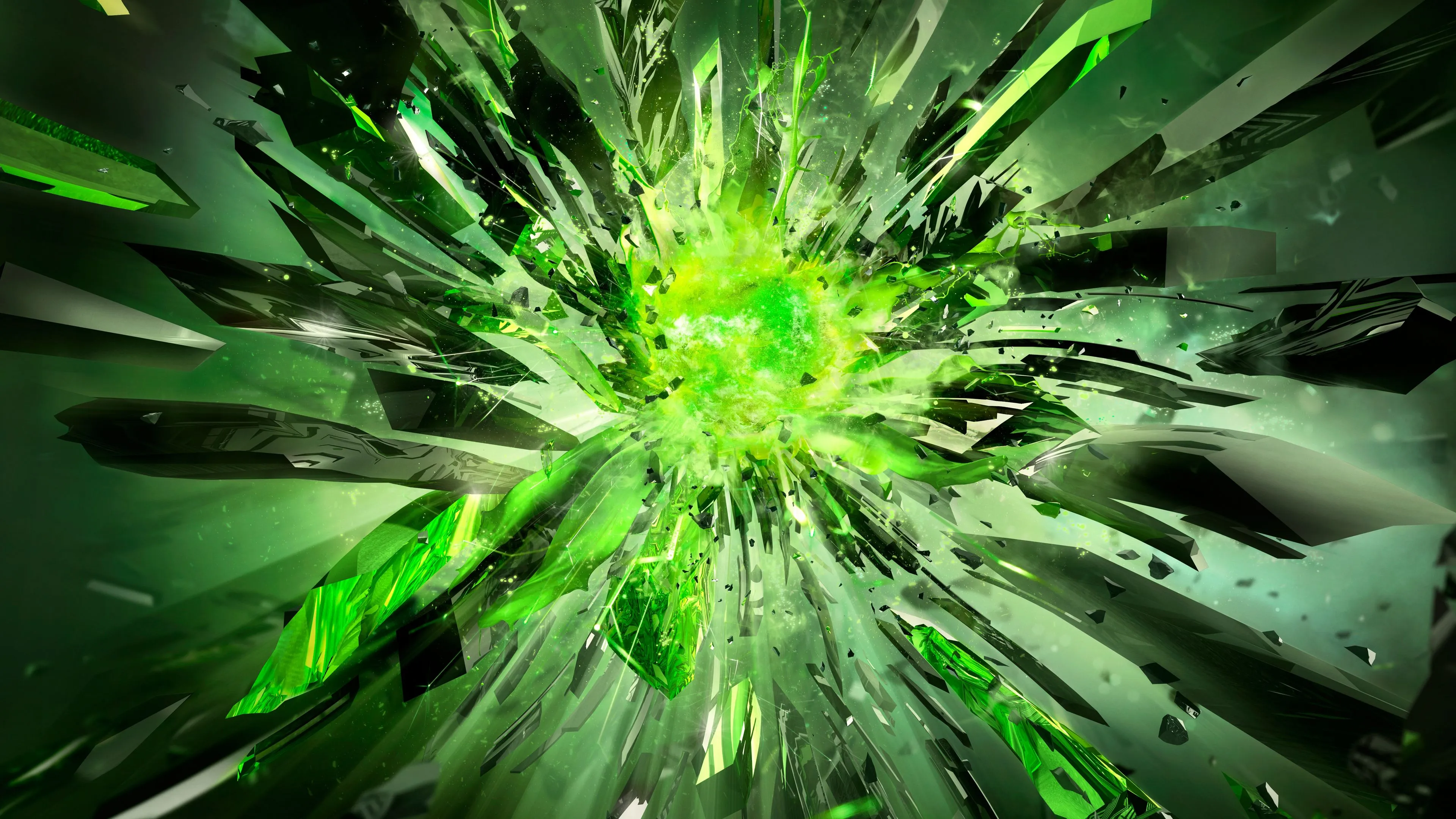 crystals debris explosion light 4k 1691575448