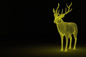 deer abstraction backlight grid 4k 1691670469