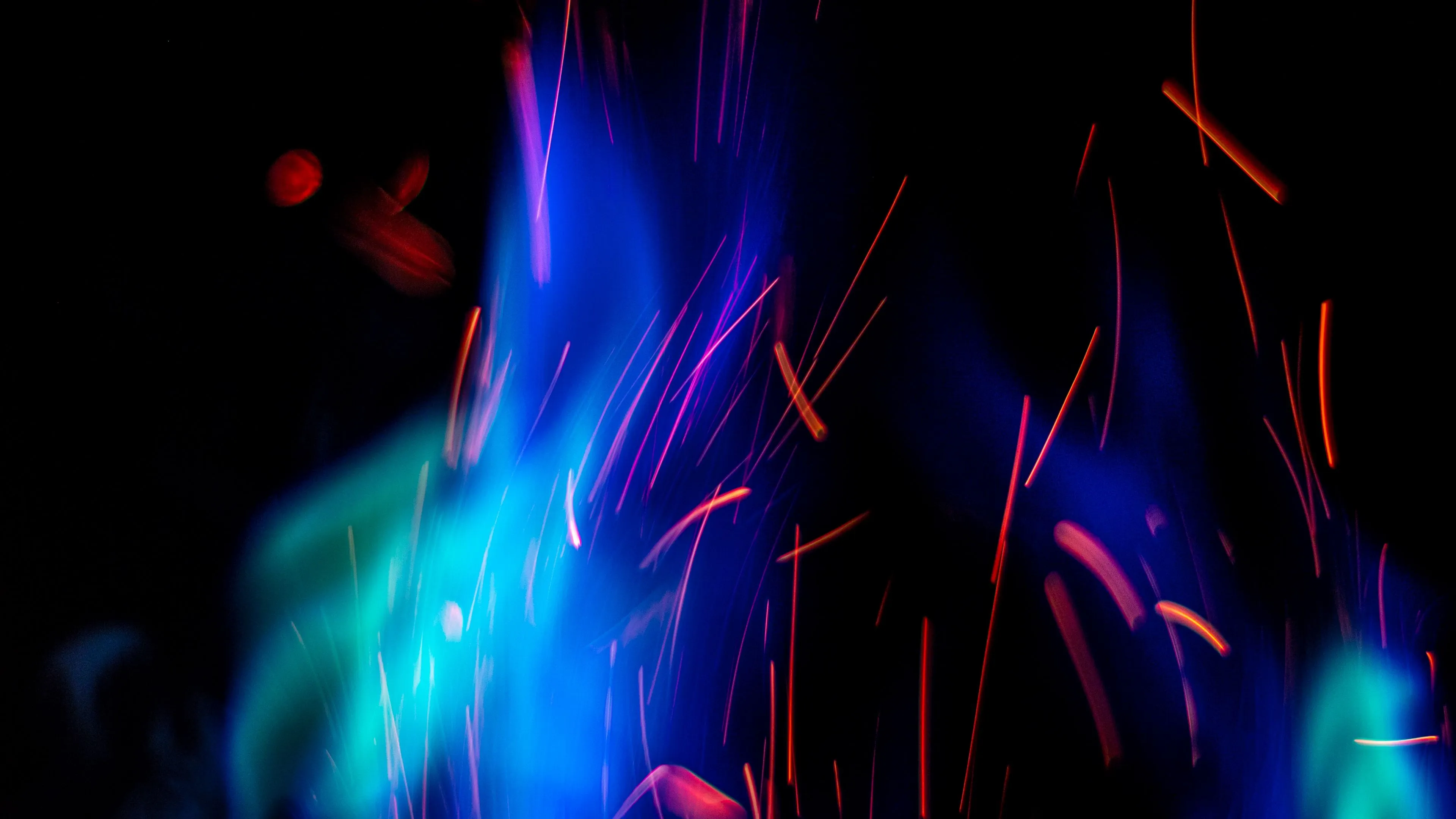 fire sparks flame blue abstraction 4k 1691670468