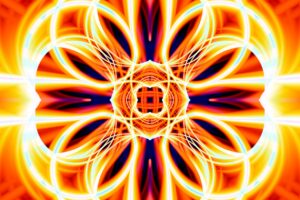 fractal abstraction lines glow orange 4k 1691686546