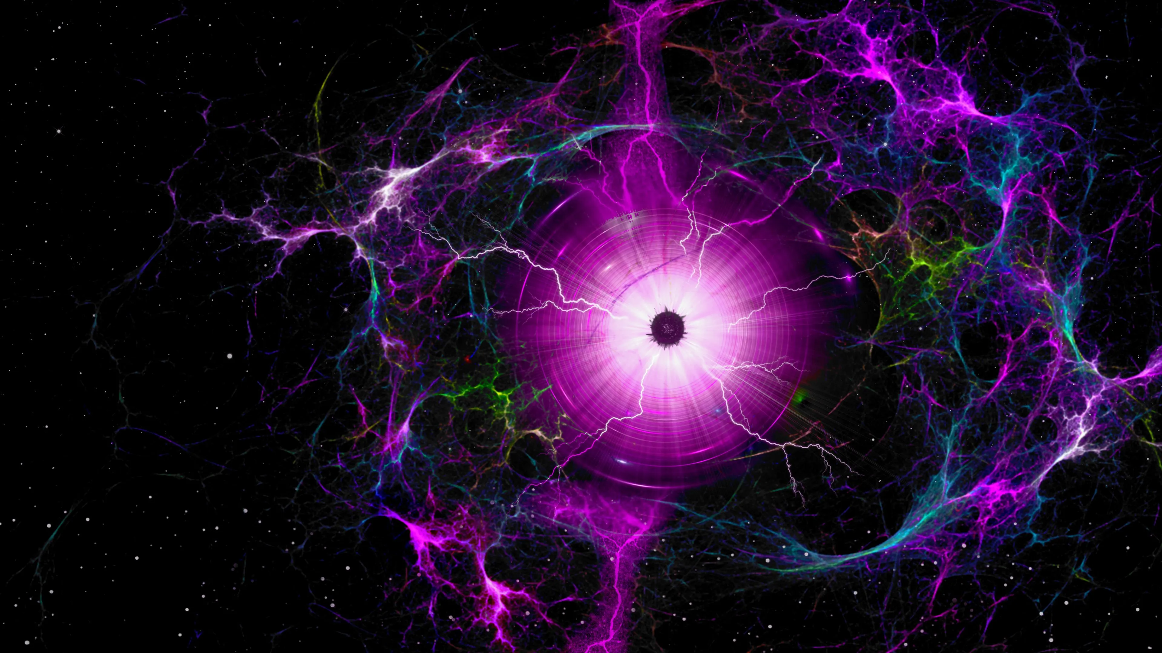 fractal lightning energy bright abstraction 4k 1691767499