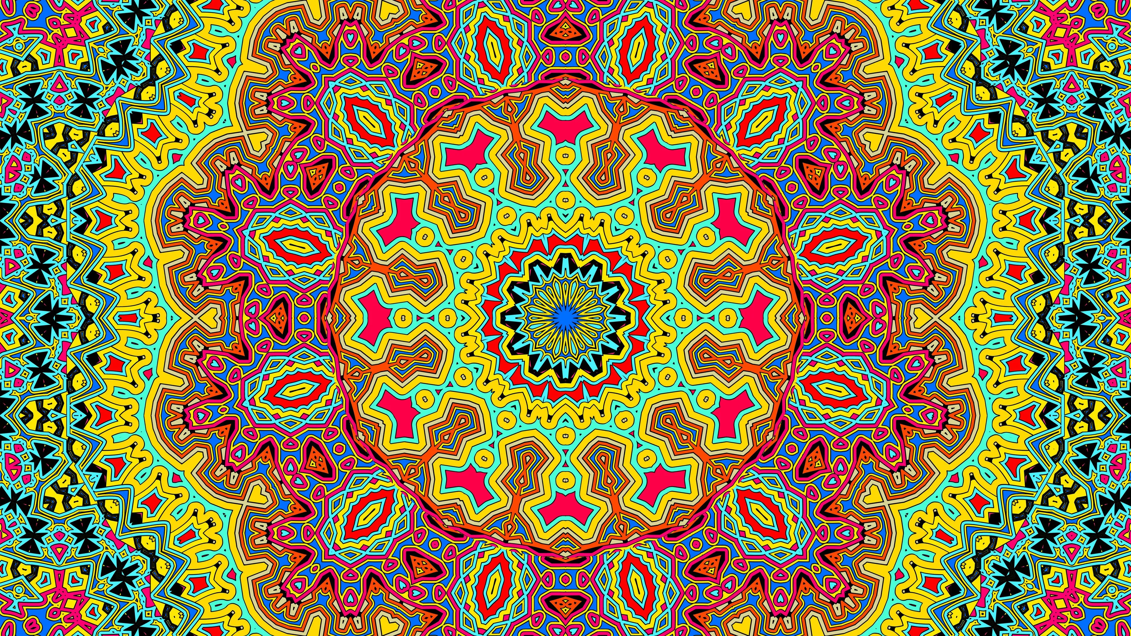 fractal pattern stripes shapes abstraction 4k 1691756335