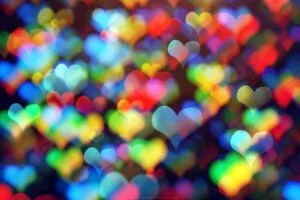 hearts colorful bokeh abstraction 4k 1691589483