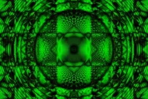 kaleidoscope fractal pattern reflection abstraction green 4k 1691767175