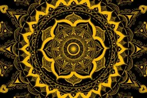 mandala pattern abstraction tangled yellow 4k 1691575448 1