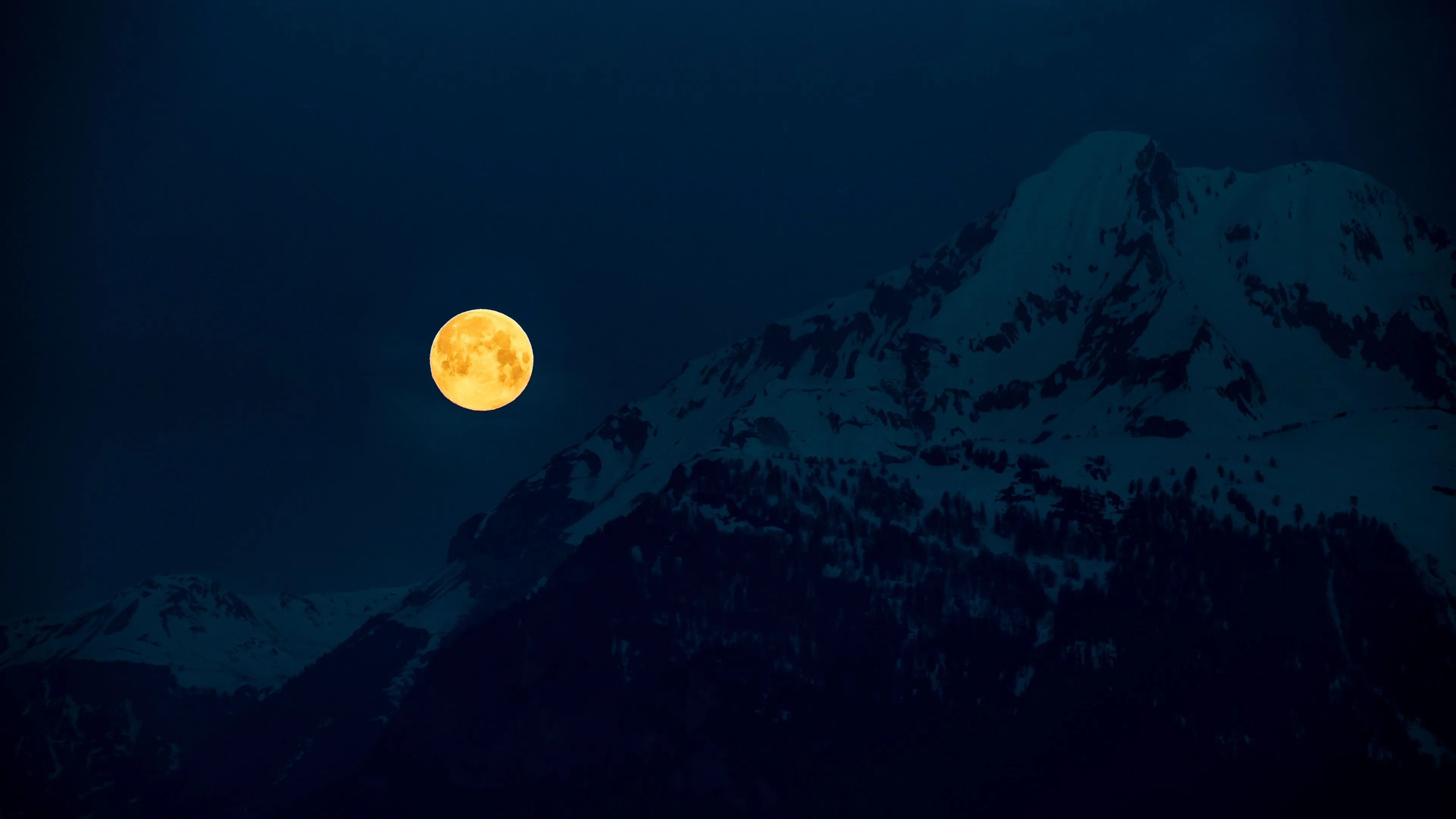 moon mountains night full moon moonlight 4k 1691849539