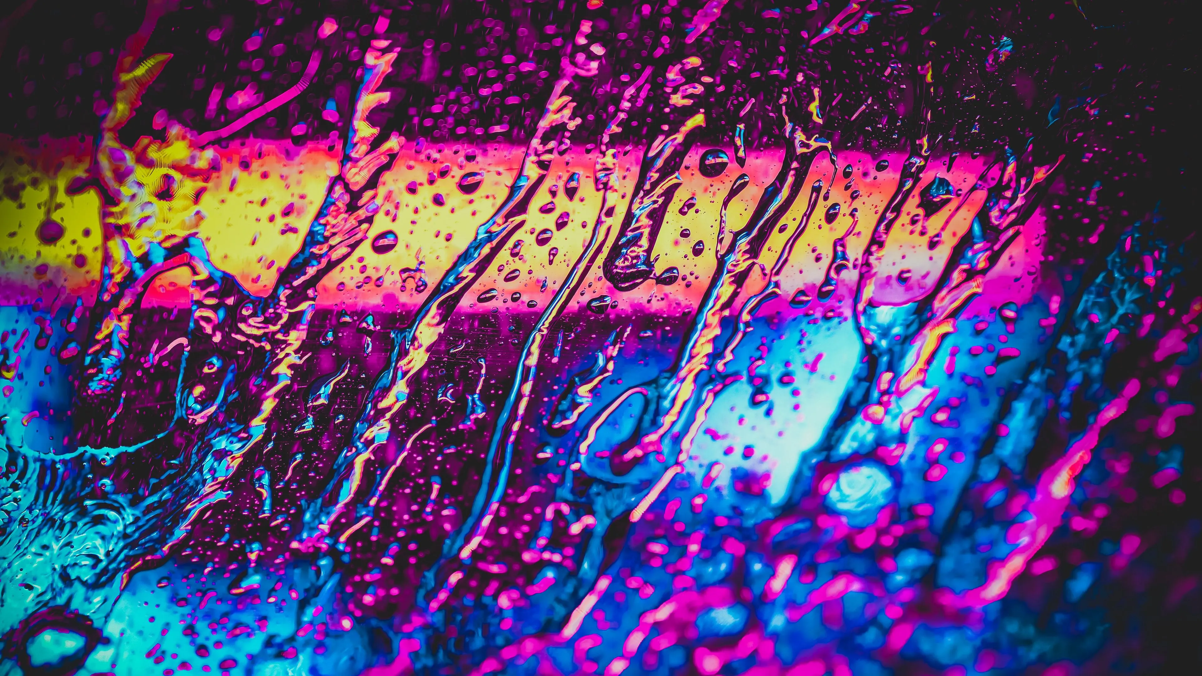 multicolored drops surface 4k 1691589483