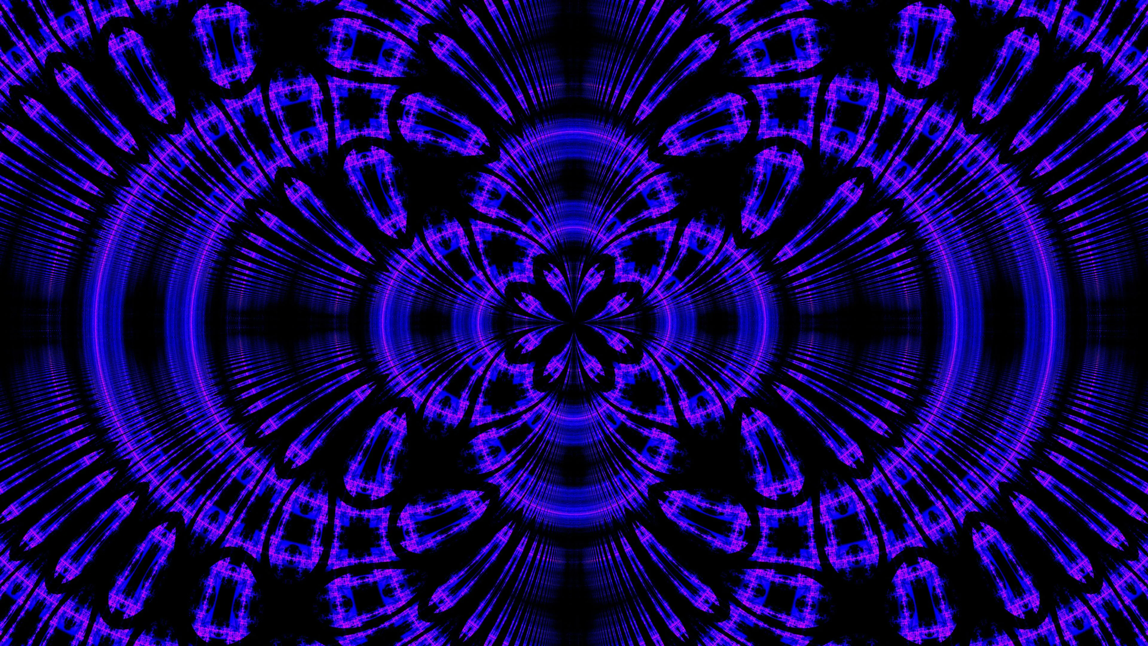 pattern fractal geometry blue 4k 1691767175