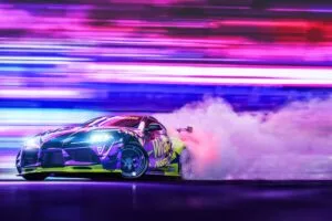 sportscar drift neon smoke speed 4k 1691771365