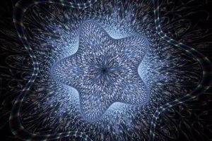stars pattern fractal glow abstraction blue 4k 1691767175