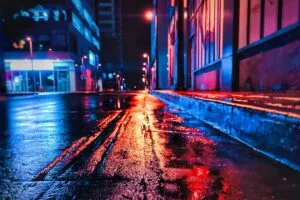 street night wet neon city 4k 1691849809