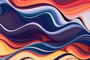 waves colorful abstraction lines 4k 1691589483