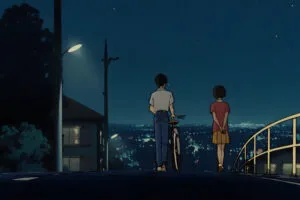 anime couple with bicycle 4k 1696019322