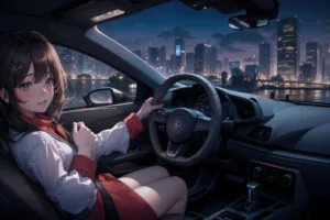 anime girl in car 4k 1695906067
