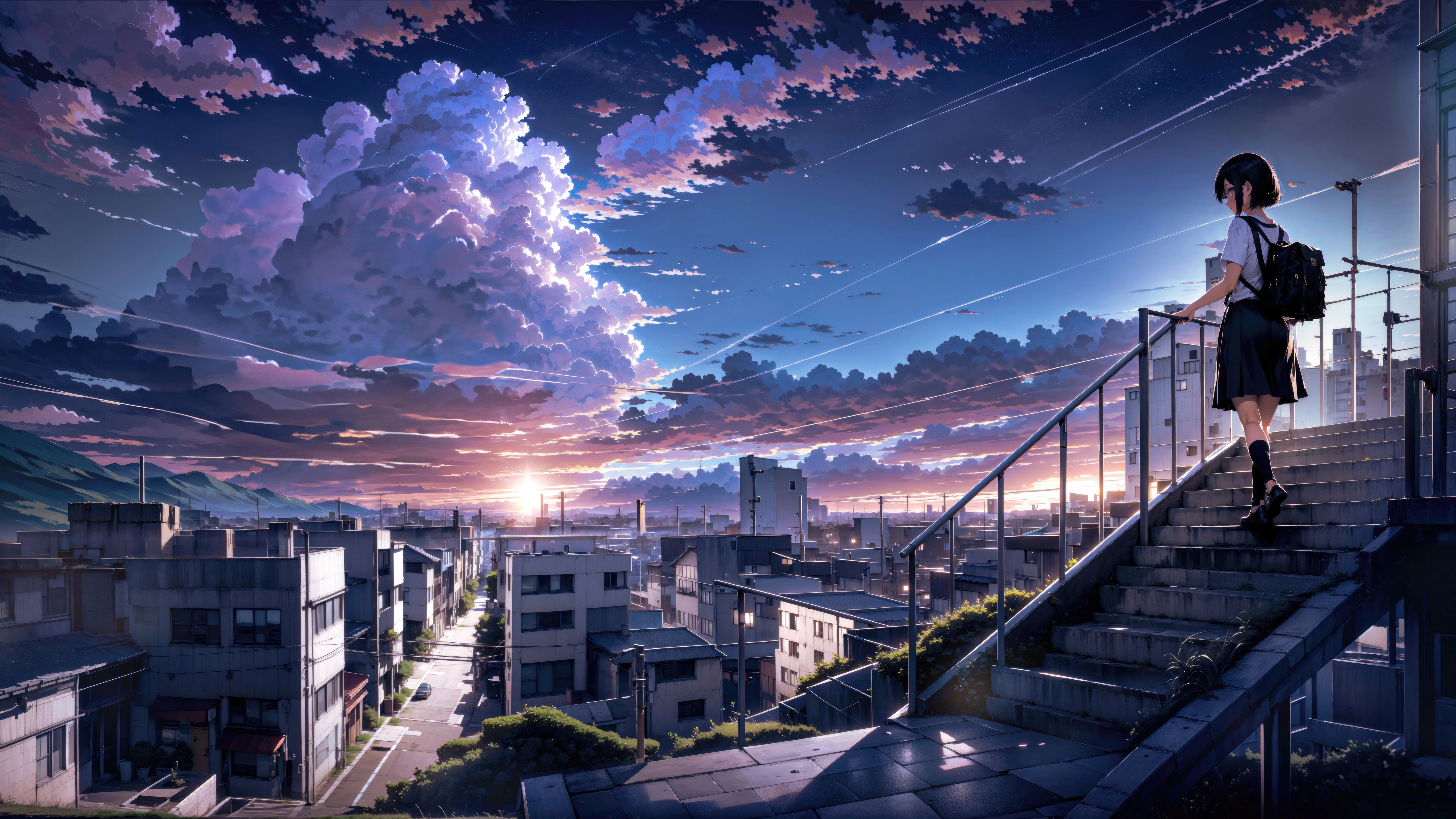 makoto shinkai anime cityscape 4k 1695927345