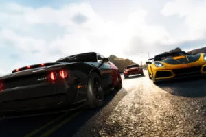 the crew 2 dodge srt mustang and aston martin 4k 1695422303