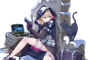 anime girl cat mission 4k 1696923218