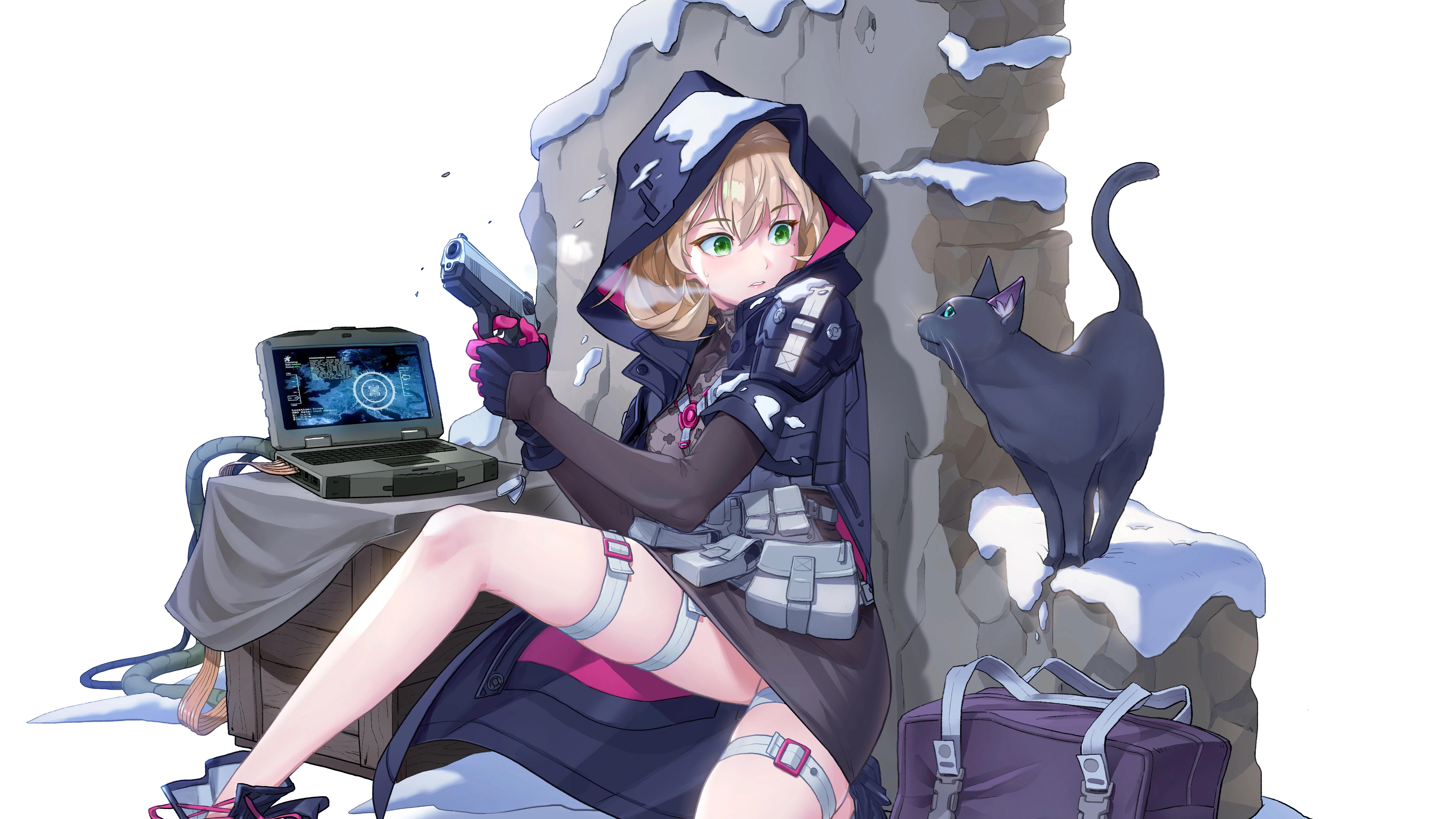 anime girl cat mission 4k 1696923218