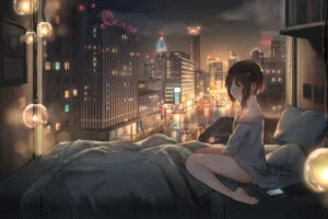 anime girl city lights 1696889144