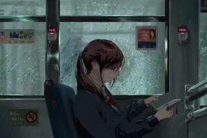 anime girl public transport original 1697015525