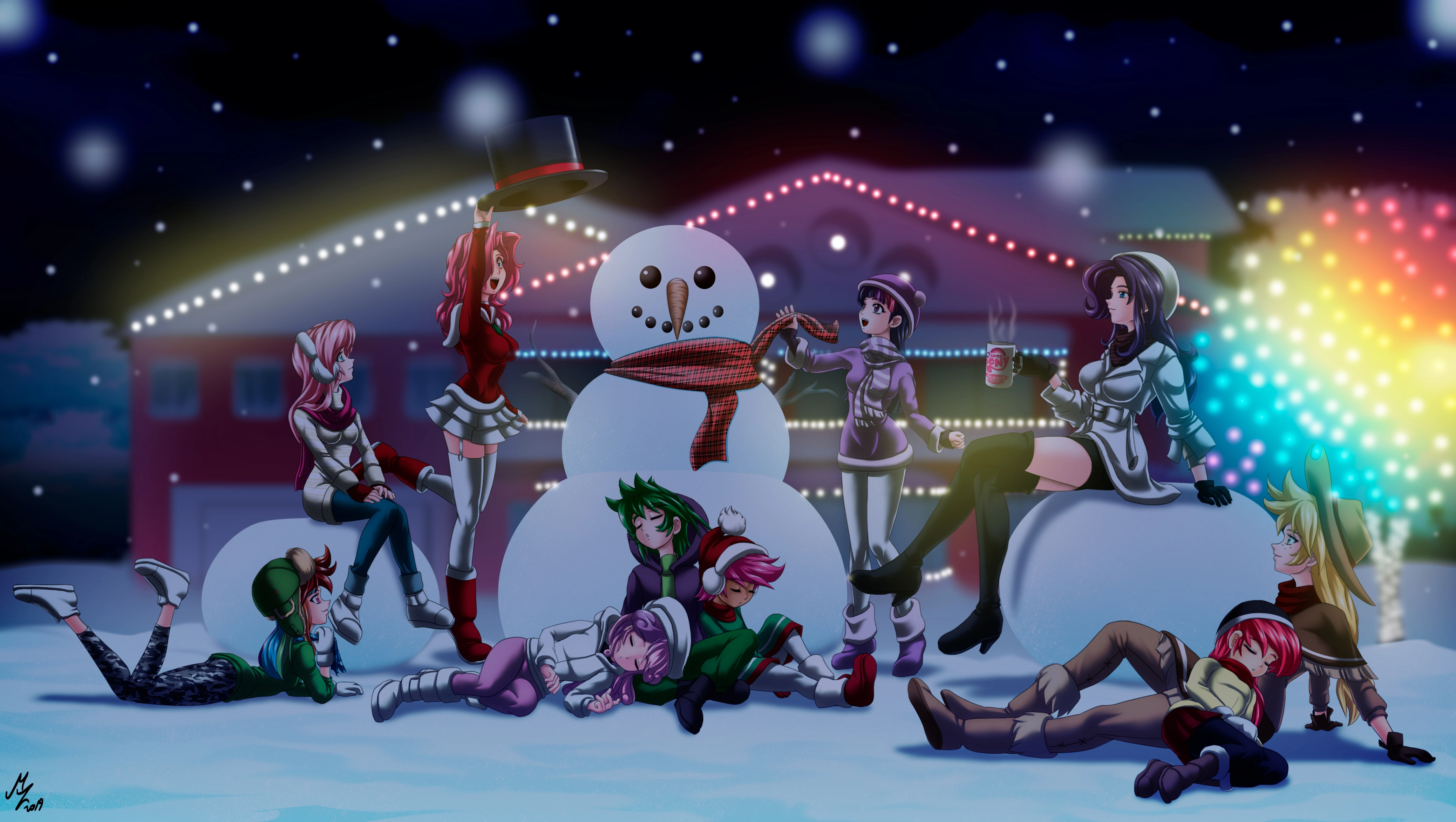 anime girls celebrating christmas 1696930497