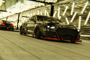 black ford mustang modified 4k 1697821521
