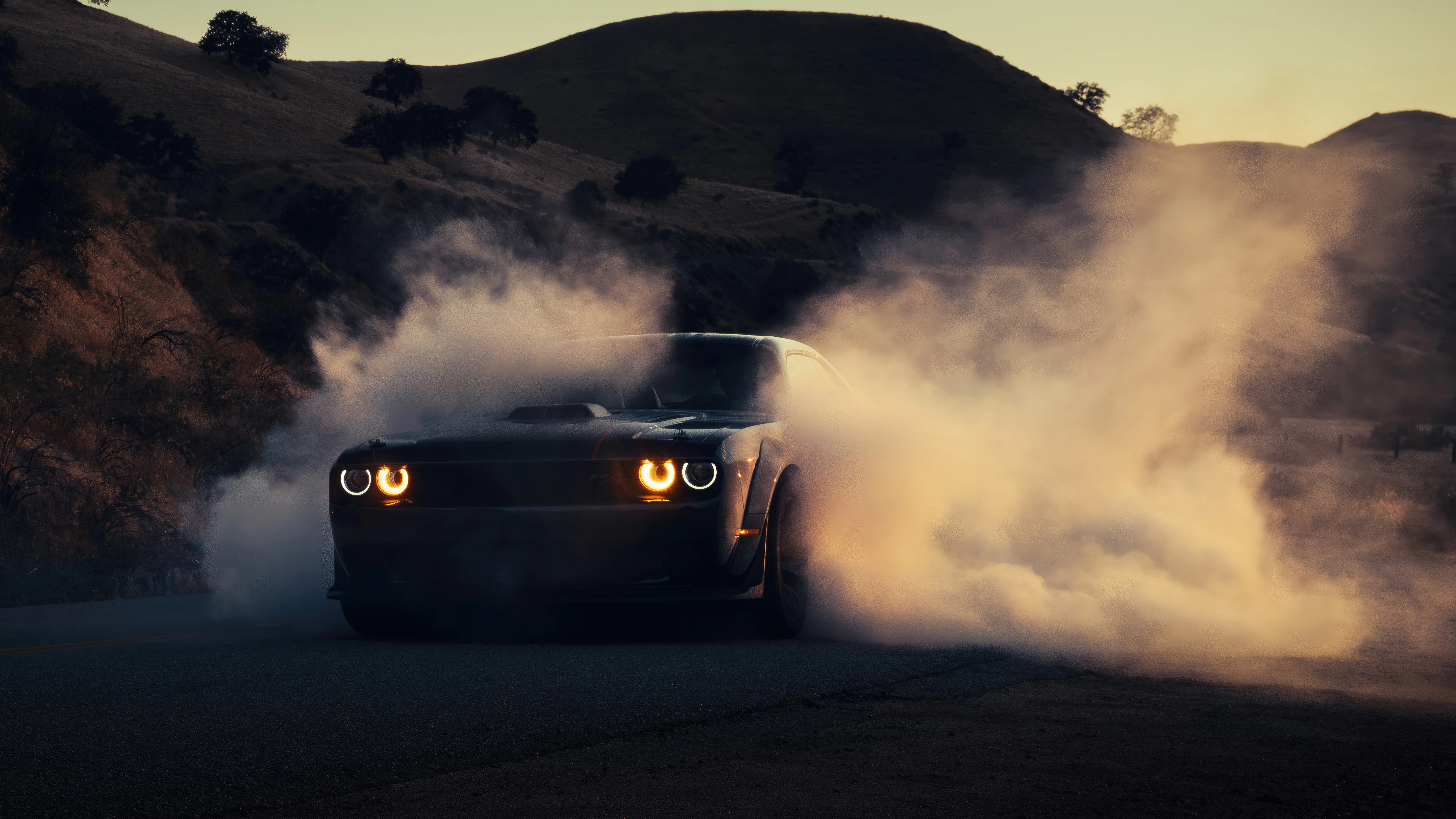 dodge challenger drifting in style 4k 1697811385