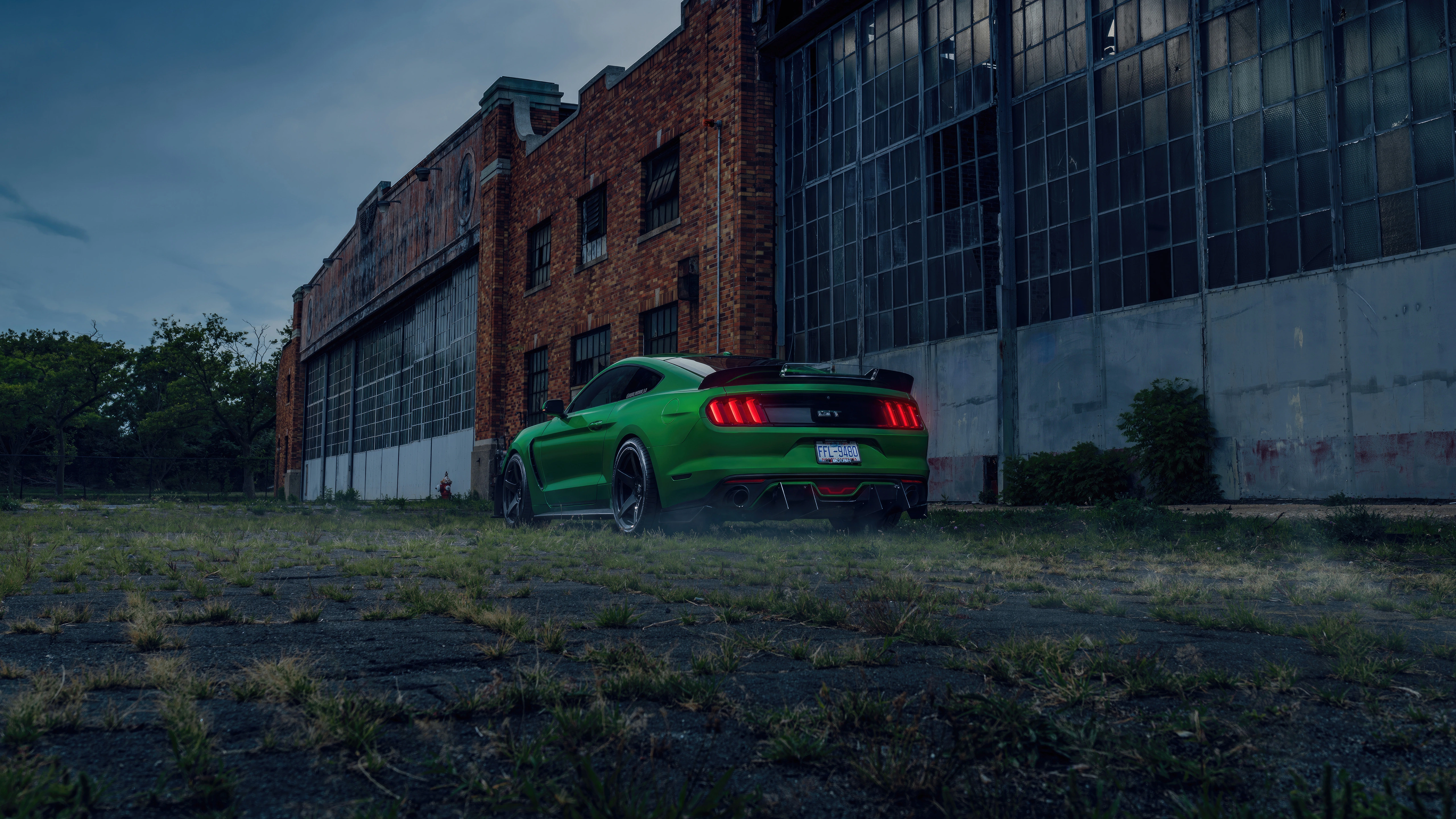 green ford mustang 4k 1697821521