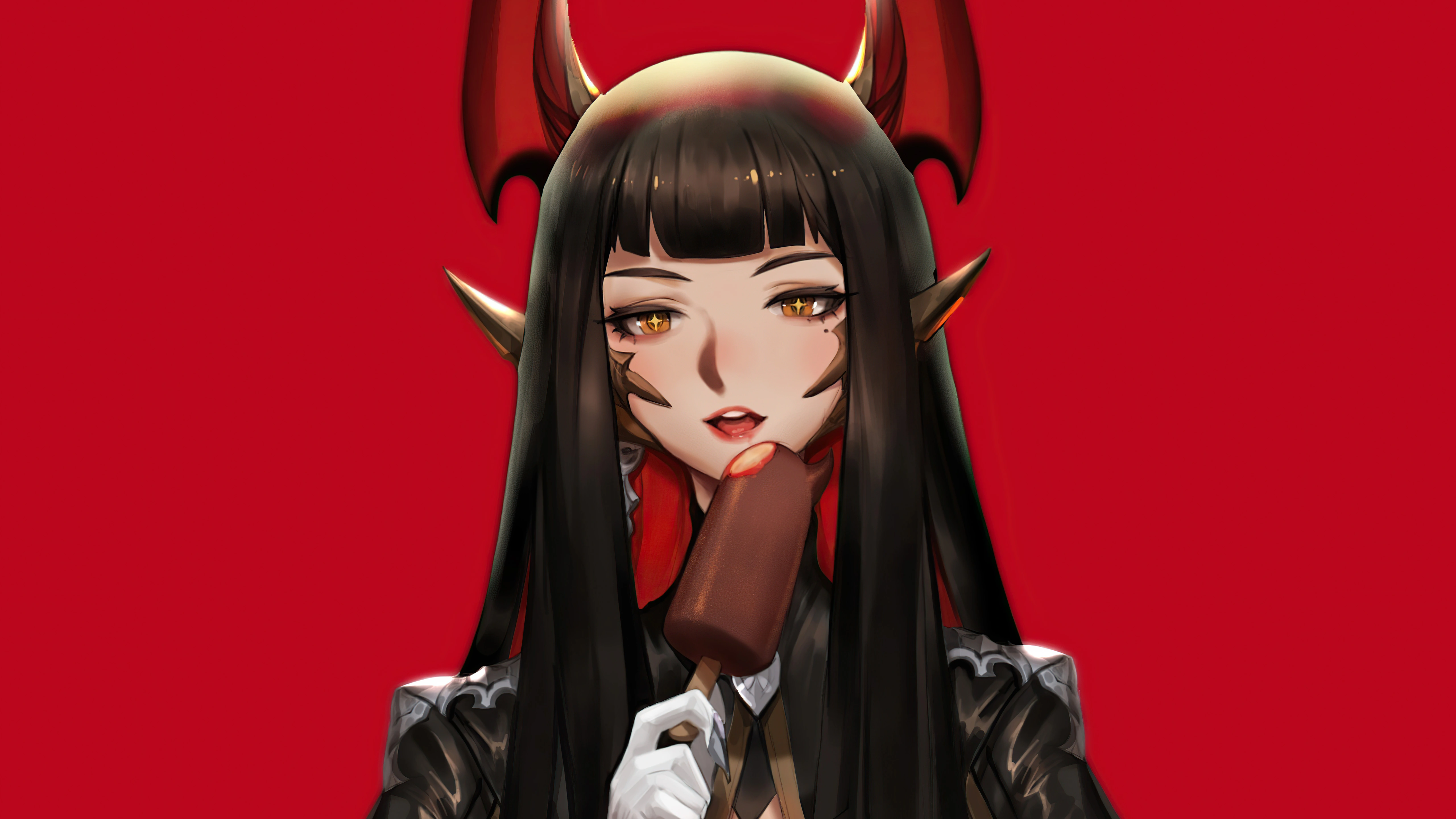 red demon anime girl 4k 1696333837