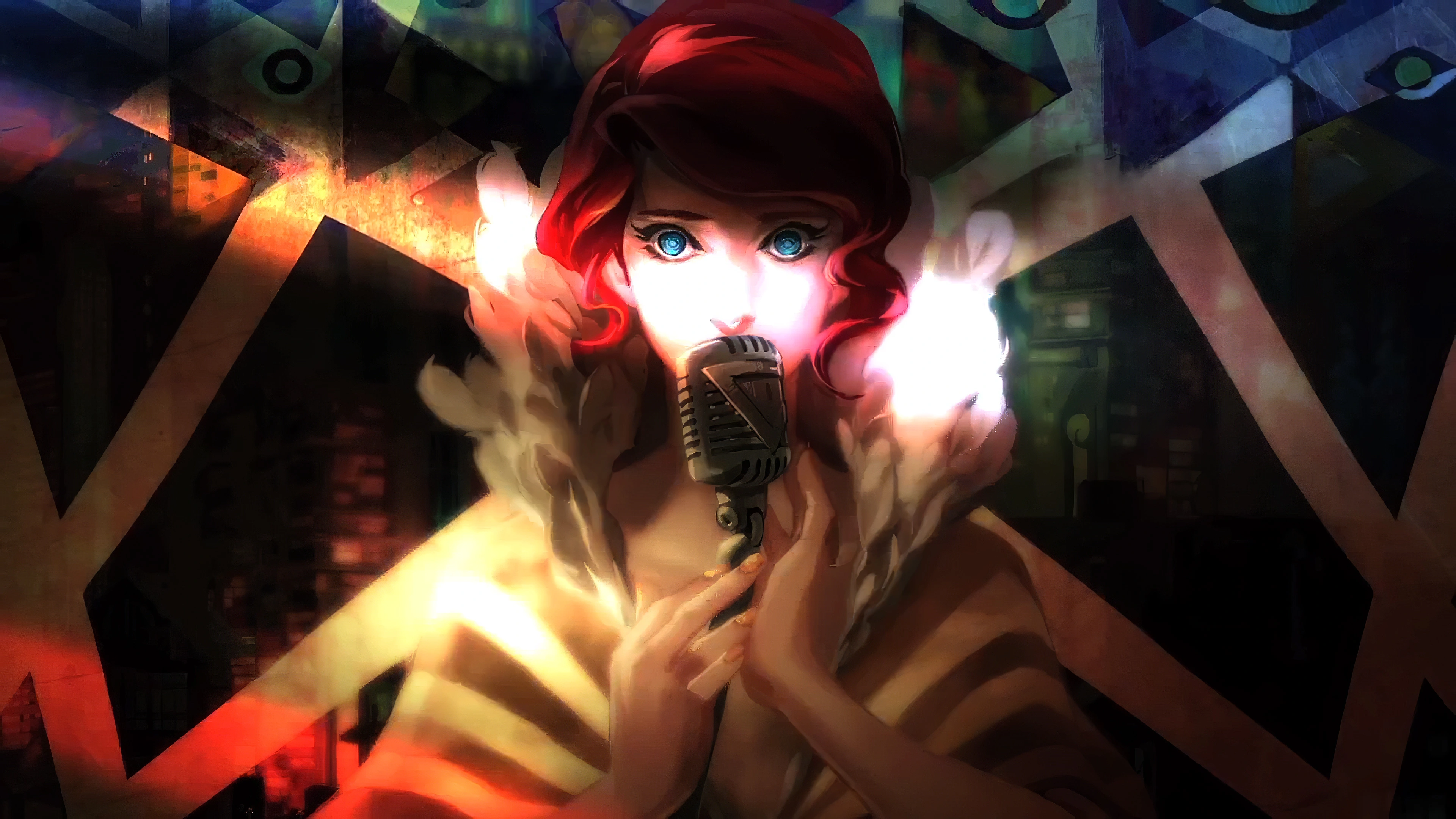 red transistor anime girl 4k 1696778081