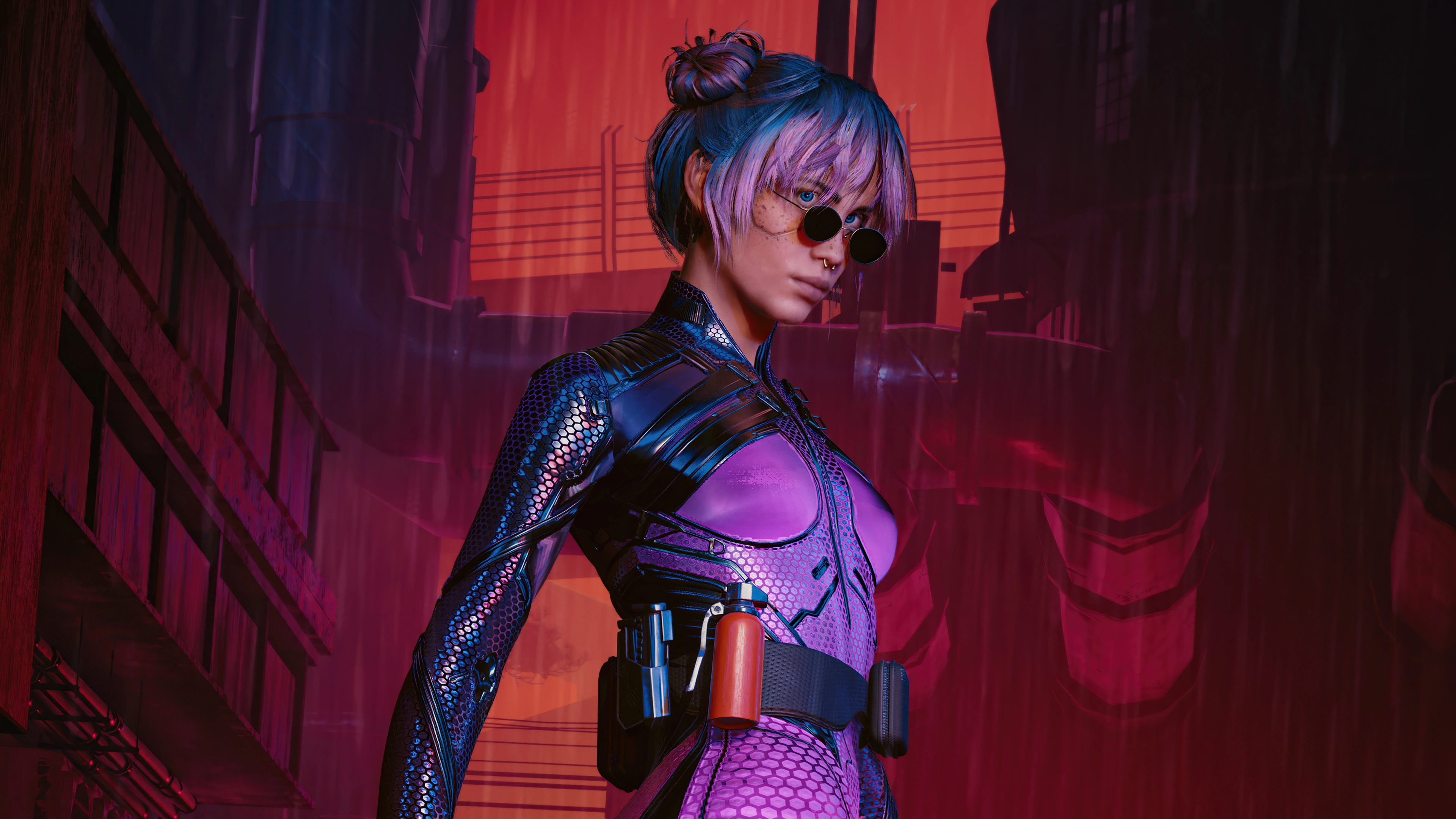 cyberpunk 2077 city girl with sword 4k qj.jpg