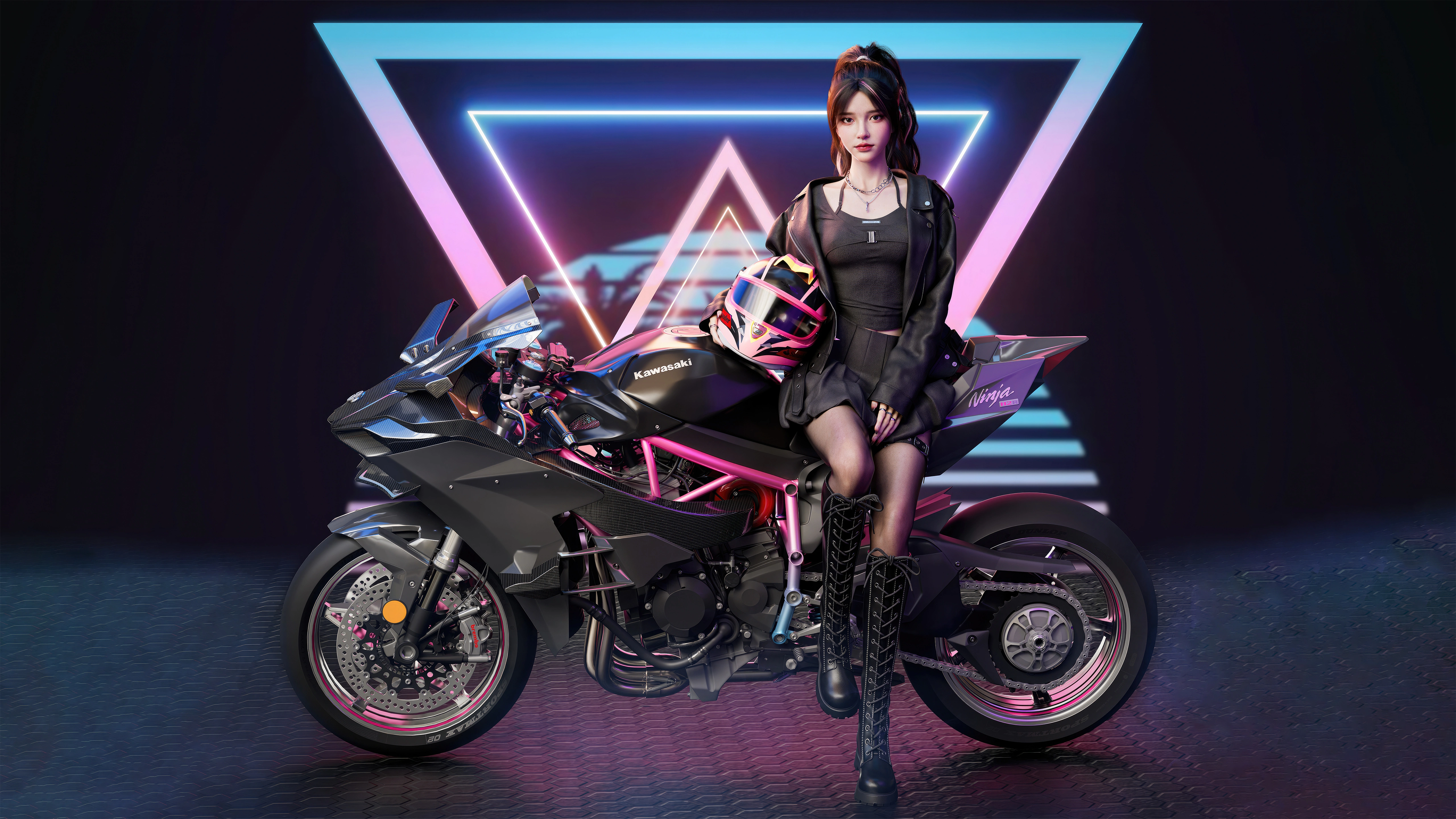 cool asian biker girl h5.jpg