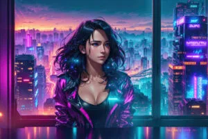cyberpunk girl gazing into the neon abyss of tomorrow wo.jpg