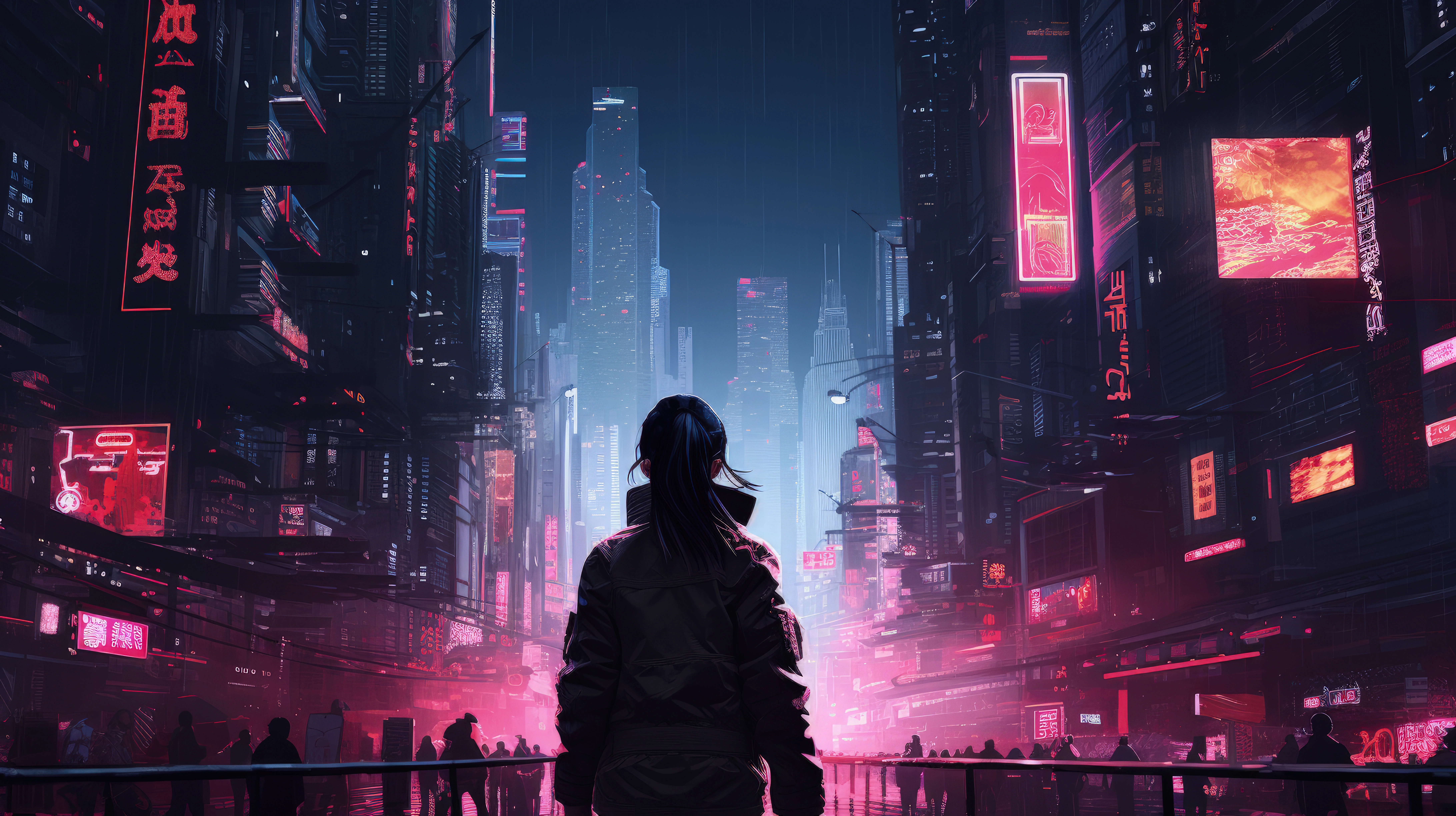 cyberpunk sci fi girl and the urban maze synthetic skylines 4v.jpg