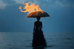 life girl standing under the burning umbrella uv.jpg